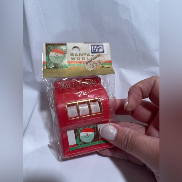 Vintage Kurt Adler Christmas Plastic Machine Toy NOS Original Package WORKS - Picture 9 of 9